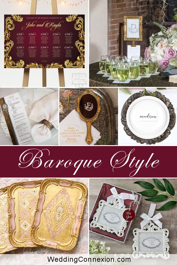 Ornate Baroque Style Wedding Theme Ideas